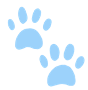 very small dog print icon